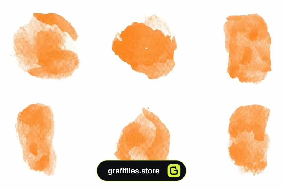 براش آبرنگ فتوشاپ Textured Watercolor Brushes - 1