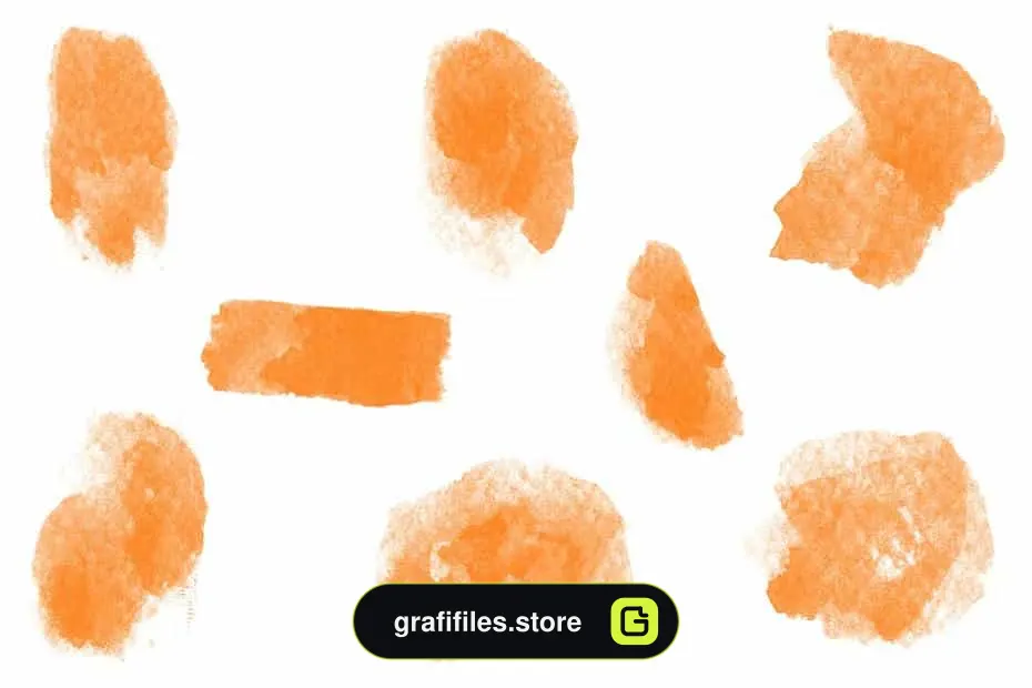 براش آبرنگ فتوشاپ Textured Watercolor Brushes - 5