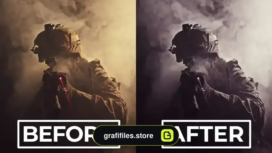 پریست اصلاح رنگ Titanium Noir LUT Pack - 5