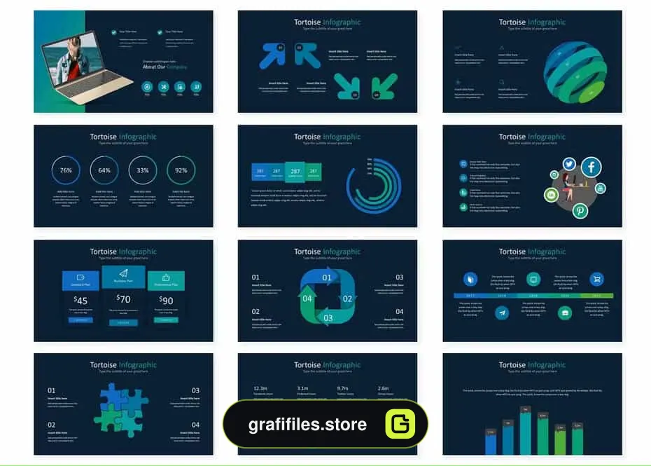 قالب پاورپوینت Tortoise - Powerpoint Template
