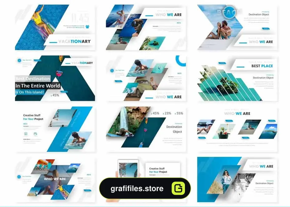 قالب پاورپوینت Vacationary - Powerpoint Template
