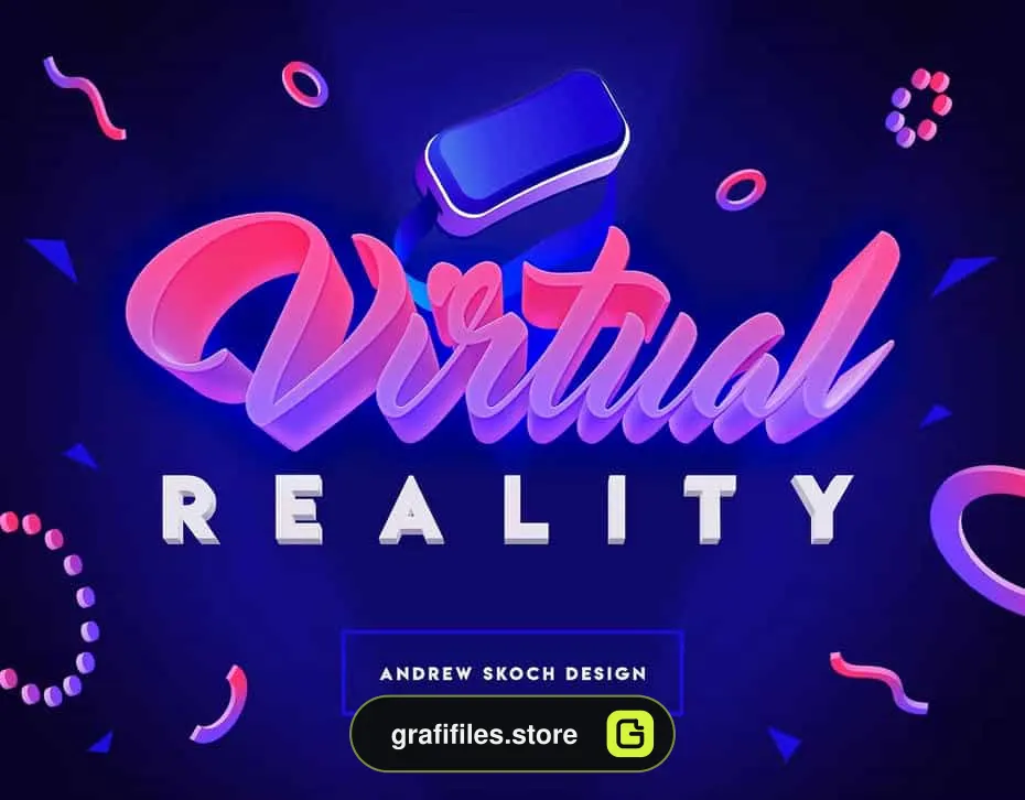 استایل متن سه بعدی Vibrant 3D Text Effects - 7