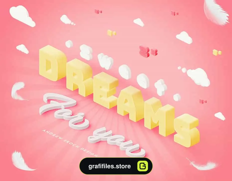 استایل متن سه بعدی Vibrant 3D Text Effects - 11
