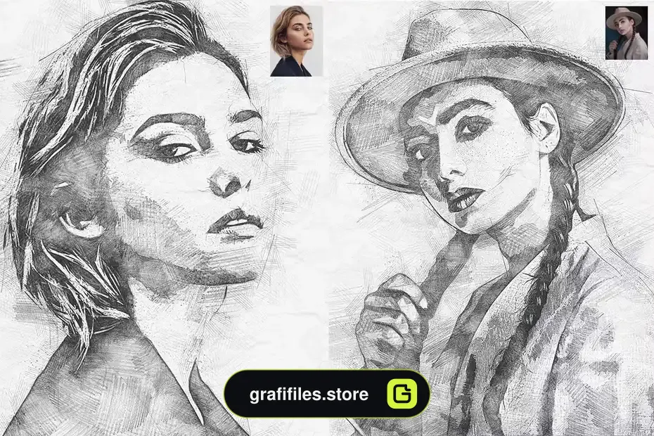 دانلود اکشن فتوشاپ تبدیل عکس به طرح اسکچ Viva Sketch Photoshop Action - 10 اکشن فتوشاپ تبدیل عکس به طرح اسکچ - 9