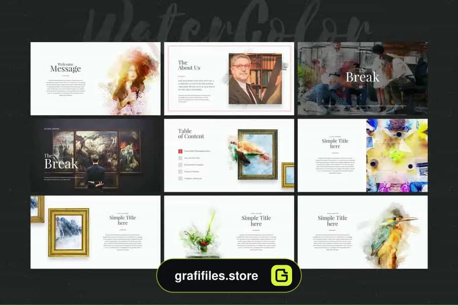 قالب پاورپوینت WaterColor - Powerpoint Template
