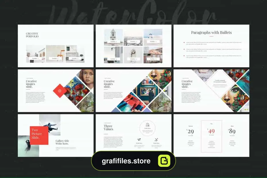 قالب پاورپوینت WaterColor - Powerpoint Template