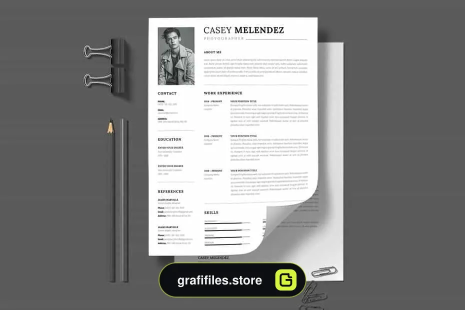 قالب آماده ورد رزومه Word CV Resume Template