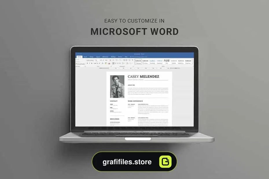 قالب آماده ورد رزومه Word CV Resume Template - 6