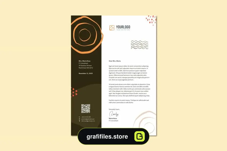 قالب آماده ورد سربرگ Word Letterhead