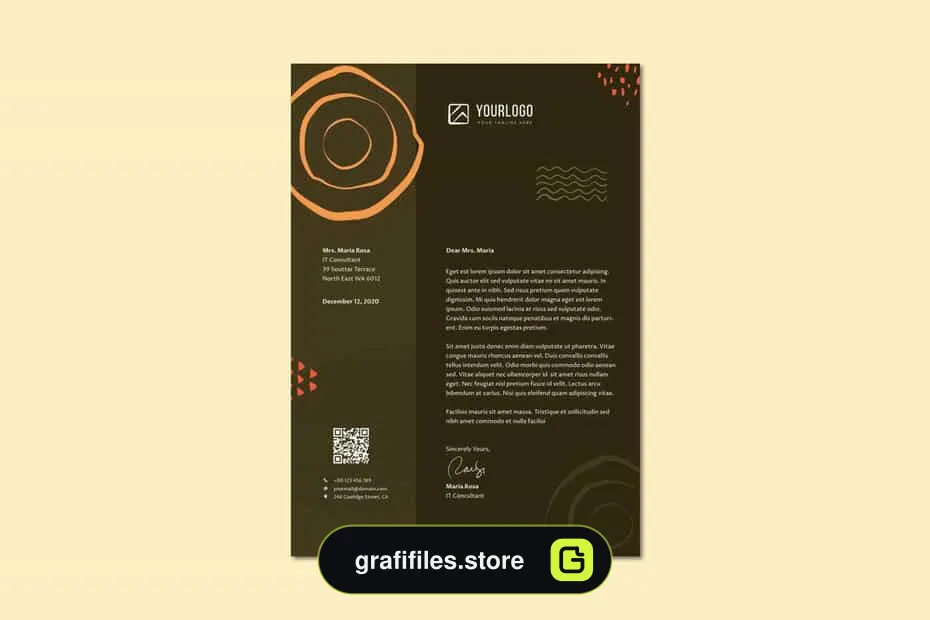 قالب آماده ورد سربرگ Word Letterhead
