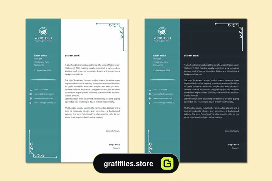 قالب آماده ورد سربرگ Word Letterhead - 5