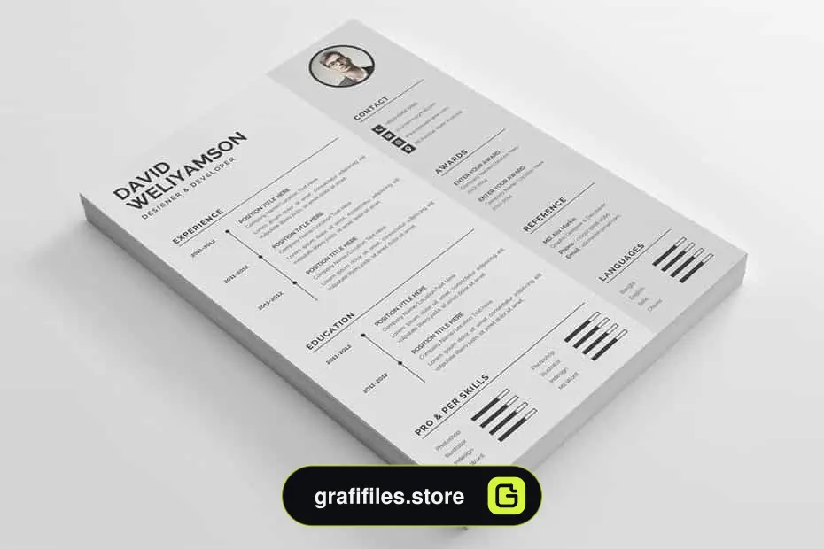 قالب آماده ورد رزومه Word Resume Template