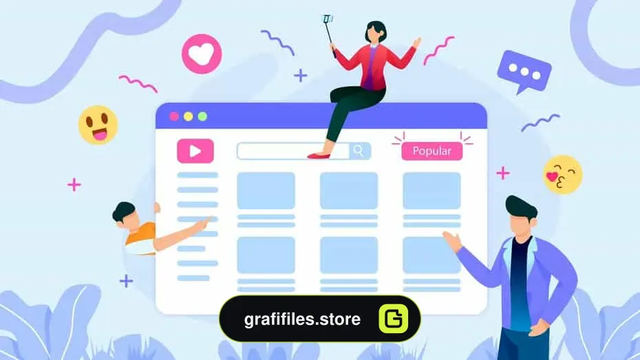 وکتور بازاریابی یوتیوب YouTube Marketing Pack
