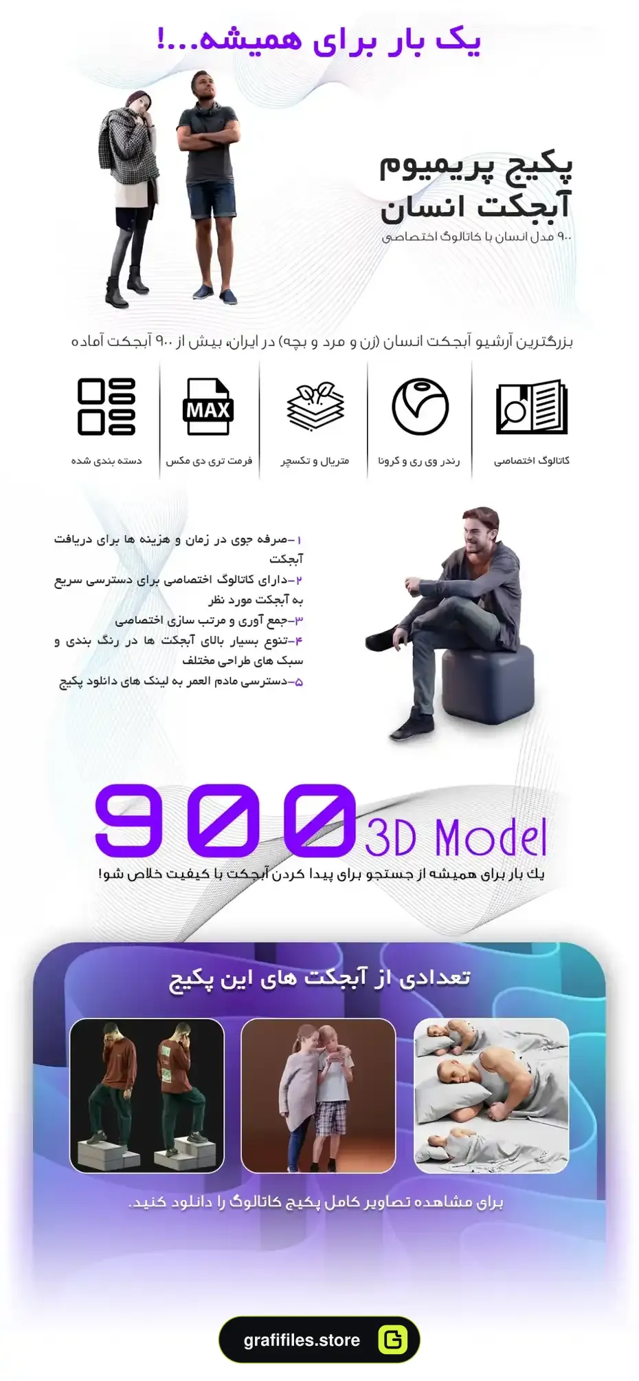 پک 900 مدل سه بعدی انسان