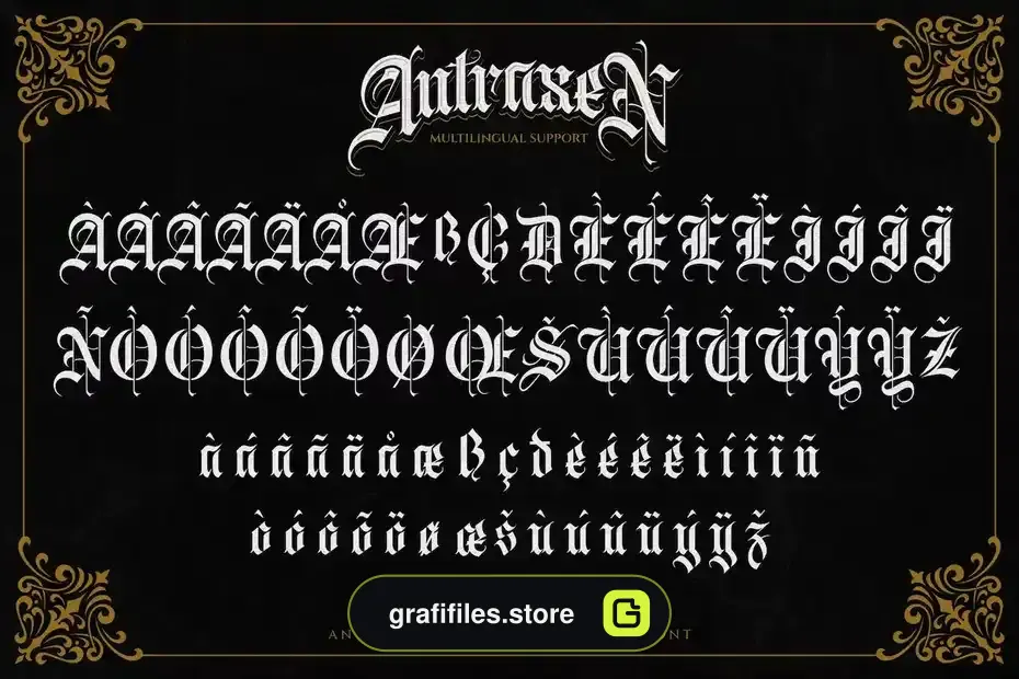 دانلود فونت تاتو Antraxen