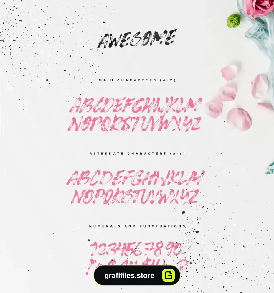 فونت انگلیسی دست نویس Awesome Typeface - 9
