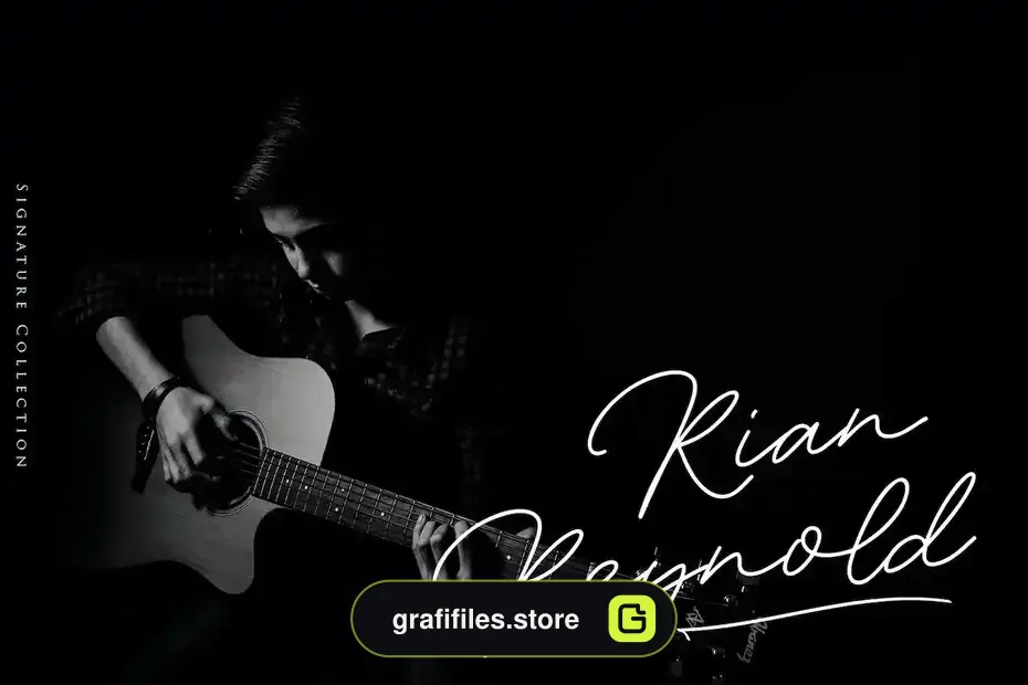 فونت انگلیسی به سبک امضا Bambang Signature - 3