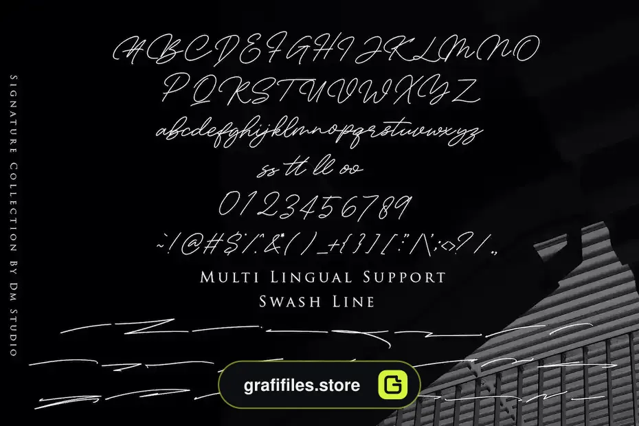 فونت انگلیسی به سبک امضا Bambang Signature - 7