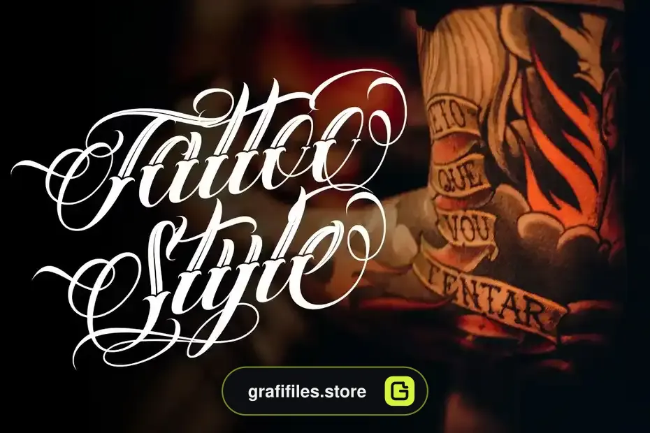 دانلود فونت تاتو Chicano Vol. 02 | Tattoo style