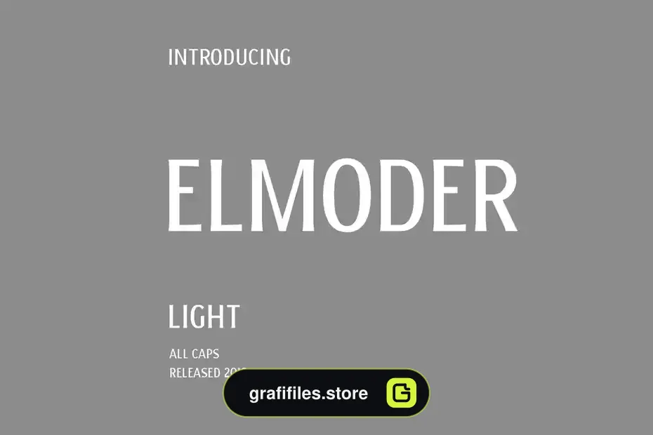 فونت انگلیسی ساده ELMODER LIGHT - 1