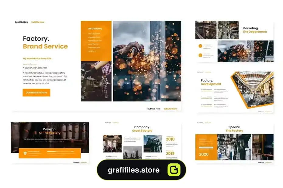 دانلود قالب پاورپوینت خدمات کارخانه Factory Brand Services - Powerpoint Template - 2 قالب پاورپوینت خدمات کارخانه - 1