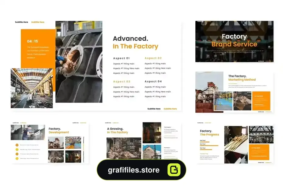دانلود قالب پاورپوینت خدمات کارخانه Factory Brand Services - Powerpoint Template - 4 قالب پاورپوینت خدمات کارخانه - 3