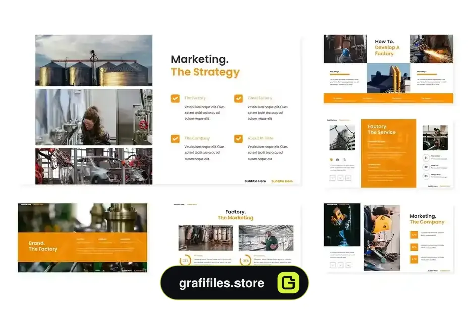 دانلود قالب پاورپوینت خدمات کارخانه Factory Brand Services - Powerpoint Template - 8 قالب پاورپوینت خدمات کارخانه - 7