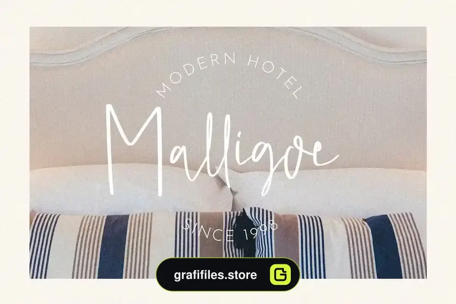 فونت انگلیسی دست نویس Malligoe - The Script Branding Font - 8