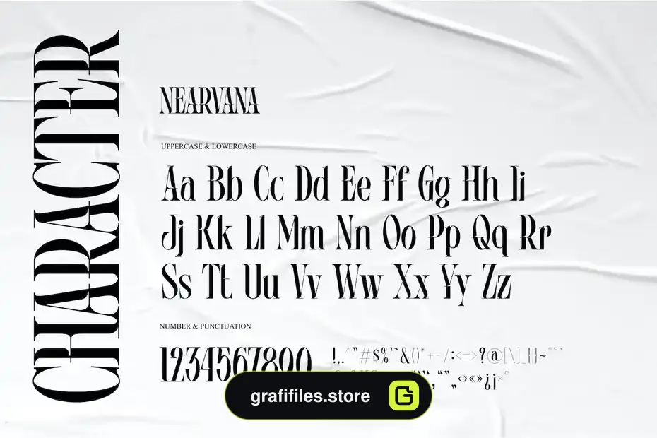 فونت انگلیسی کلاسیک Nearvana - Classic Condensed Font - 9