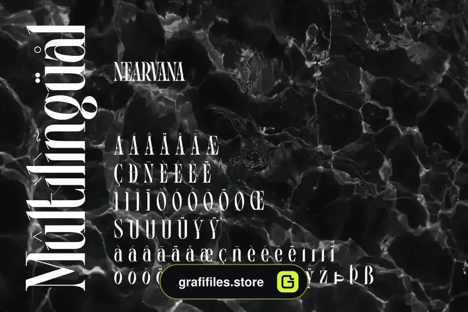 فونت انگلیسی کلاسیک Nearvana - Classic Condensed Font - 11