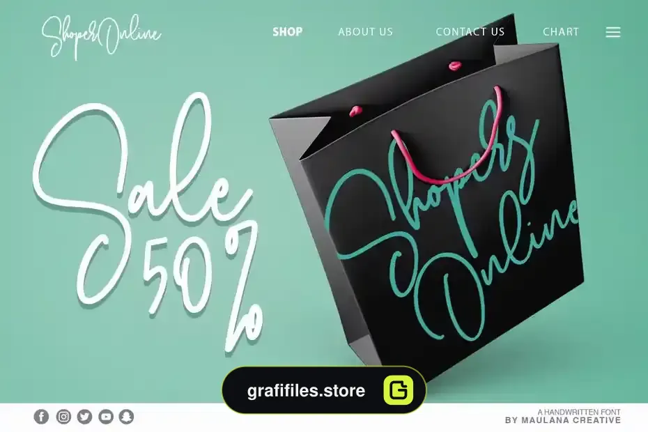 فونت انگلیسی دست نویس Orchids - Handwritten Font - 5