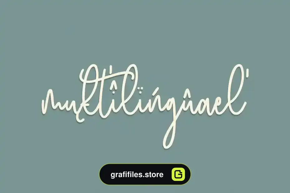 فونت انگلیسی دست نویس Orchids - Handwritten Font - 9
