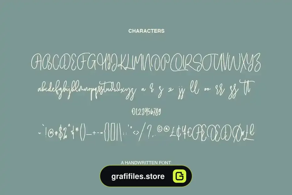 فونت انگلیسی دست نویس Orchids - Handwritten Font - 11