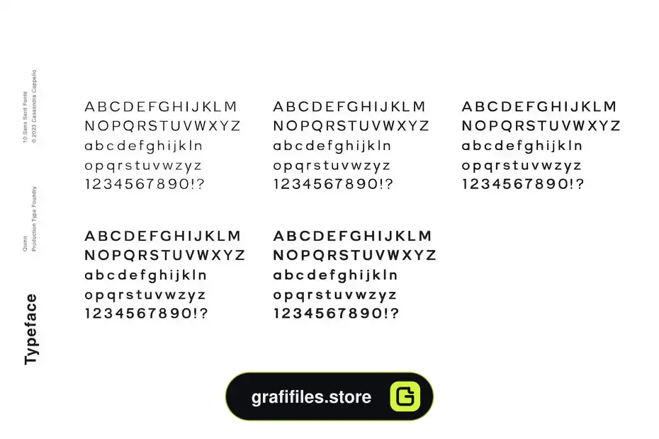 فونت انگلیسی مدرن Quinn - A minimal sans serif - 5