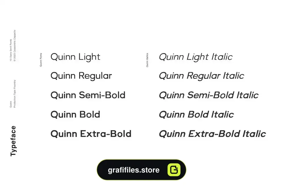 فونت انگلیسی مدرن Quinn - A minimal sans serif - 7