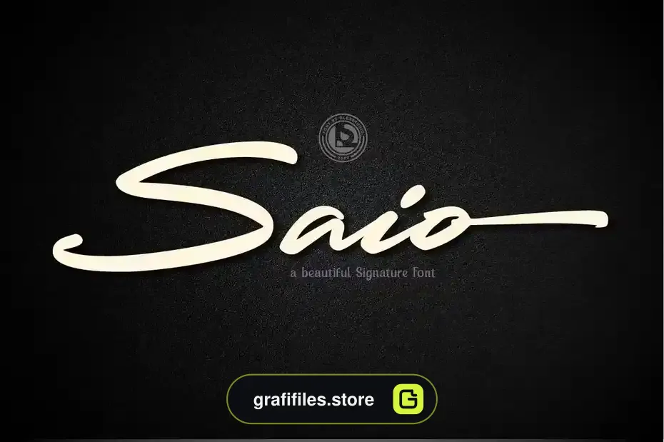 فونت انگلیسی به سبک امضا SAIO - Signature - 5