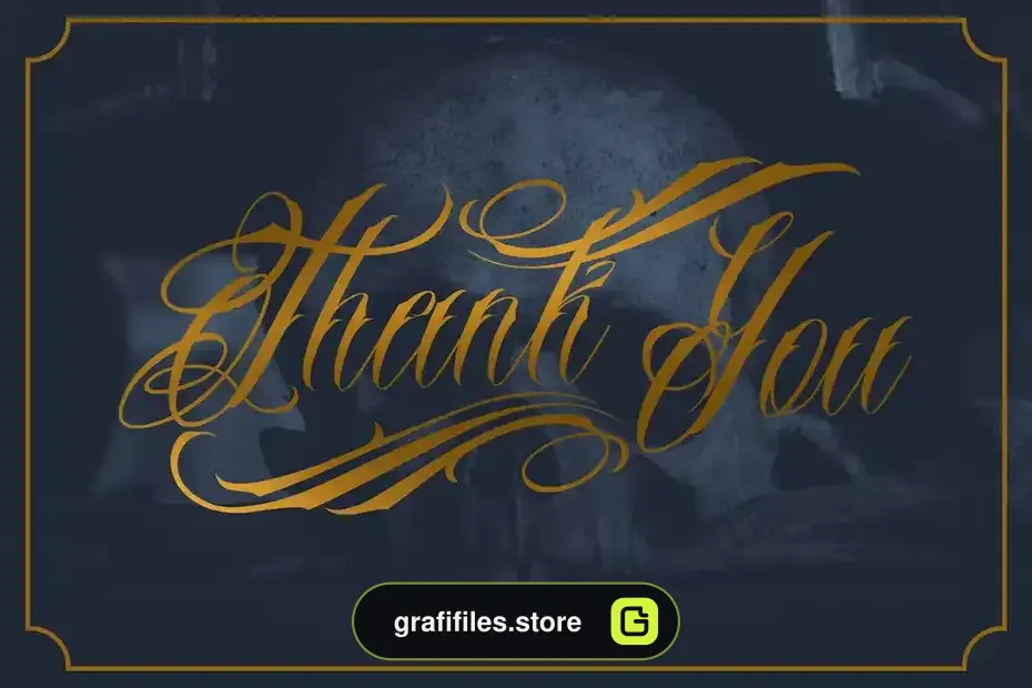 دانلود فونت تاتو استایل Sinister - Tattoo Style