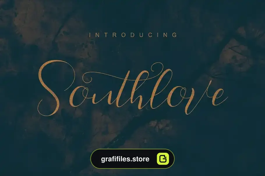 فونت انگلیسی دست نویس Southlove Script Font - 7