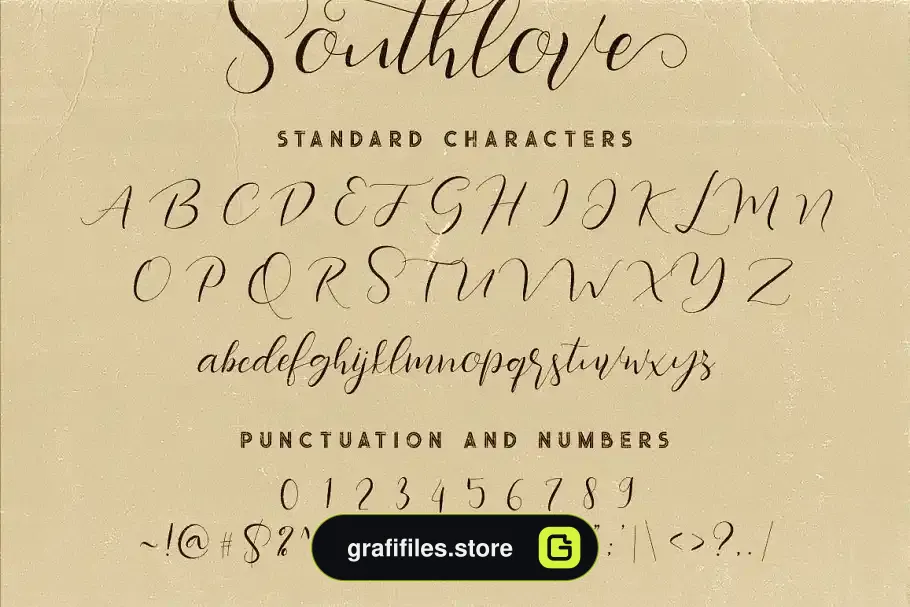 فونت انگلیسی دست نویس Southlove Script Font - 9