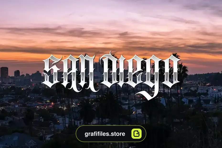 فونت انگلیسی تاتو SOUTHSIDE | EXTRA BONUS - 5
