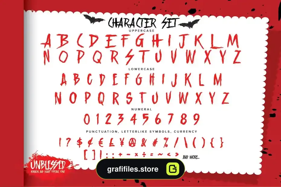 فونت انگلیسی ترسناک Unblessed - Horror And Scary Typeface Font - 3