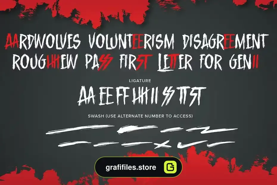 فونت انگلیسی ترسناک Unblessed - Horror And Scary Typeface Font - 7