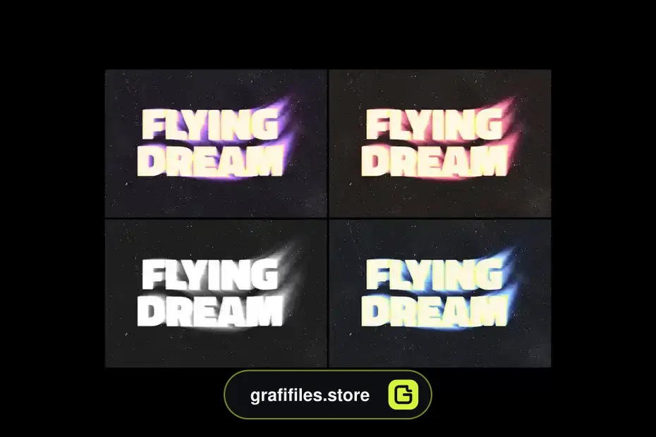 افکت متن تار Blurry Flowing Text Effect - 3