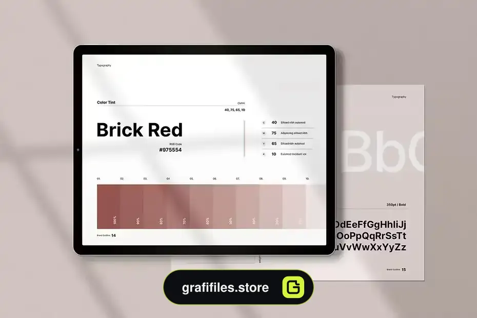 طرح لایه باز دفترچه راهنما Brand Guideline 2 - 1