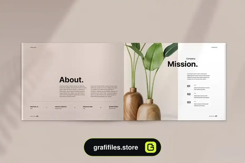 طرح لایه باز دفترچه راهنما Brand Guideline 2 - 3