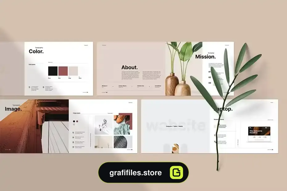 طرح لایه باز دفترچه راهنما Brand Guideline 2 - 17