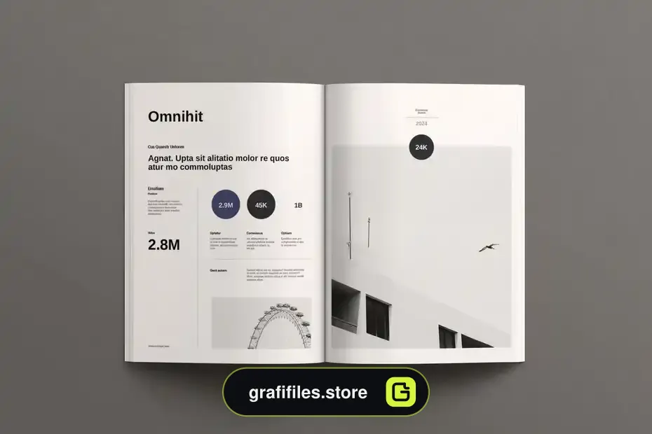 قالب ایندیزاین بروشور Corrum Brochure Template - 1