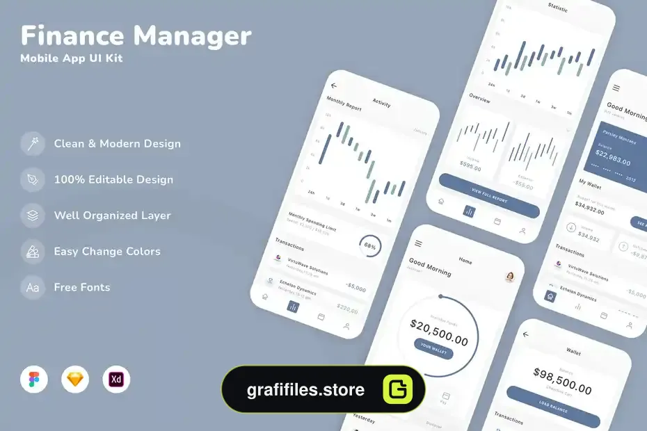 رابط کاربری اپلیکیشن مدیریت مالی - 1