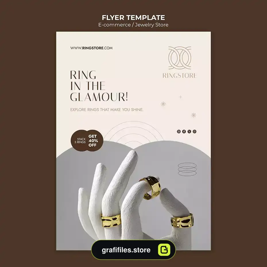 طرح لایه باز تراکت طلا فروشی 1 - 1