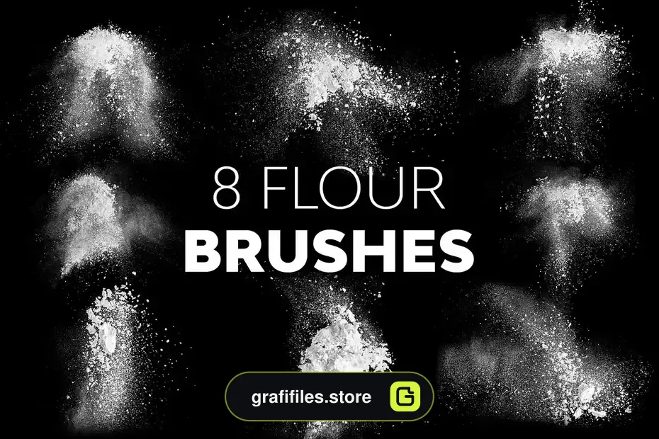 دانلود 8 براش آرد فتوشاپ Flour Brushes - 2 دانلود 8 براش آرد - 1